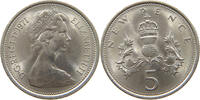 GREAT BRITAIN 5 NEW PENCE ELIZABETH II. (1952-2022) -