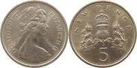 GREAT BRITAIN 5 NEW PENCE ELIZABETH II. (1952-2022) -