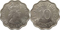 MAURITIUS 10 CENTS ELIZABETH II. (1952-2022) -