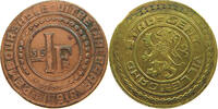 BELGIUM 1 FRANC ALBERT I. 1909-1934 GENT -