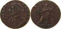 GREAT BRITAIN FARTHING ISAAC NEWTON -