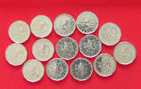 COLLECTION LOT CZECH REPUBLIC ALL DIFFERENT DATES 14PC 53G DIV.
