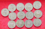 GREAT BRITAIN COLLECTION LOT 1 SHILLING COLLECTION LOT GREAT BRITAIN 1 SHILLING ALL DIFFERENT DATES 13PC 75G -