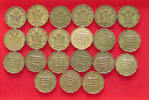 GREAT BRITAIN COLLECTION LOT 3 PENCE COLLECTION LOT GREAT BRITAIN 3 PENCE ALL DIFFERENT DATES TOP 21PC 143G -