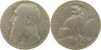 BELGIUM 50 CENTIMES LEOPOLD II. 1865-1909 -