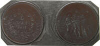 FRANCE 5 FRANCS STRUCK ON TIN PLANCHET BOTH SIDES NON MINT ISSUE -