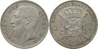 BELGIUM 1 FRANC LEOPOLD II. 1865-1909 -