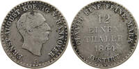 1/12 TALER 1844 BRAUNSCHWEIG CALENBERG HANNOVER Ernst August 1837-1851 S-SS