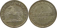 1/2 GROSCHEN 1858 BRAUNSCHWEIG CALENBERG HANNOVER Georg V. 1851-1866 UNC
