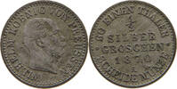 1/2 GROSCHEN 1870 A BRANDENBURG PREUßEN Wilhelm I. (1861-1888) SS
