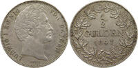 BAYERN 1/2 GULDEN Ludwig I. 1825-1848 -