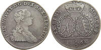 SACHSEN ALBERTINISCHE LINIE 2/3 TALER 1768 Friedrich August III. 1763-1806 SS