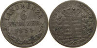SACHSEN MEININGEN 6 KREUZER Bernhard Erich Freund (1803-1866) -