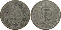 NASSAU 6 KREUZER Adolph 1839-1866 -