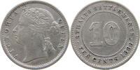 STRAITS SETTLEMENTS 10 CENTS VICTORIA (1837-1901) -