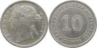 STRAITS SETTLEMENTS 10 CENTS VICTORIA (1837-1901) -