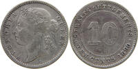 STRAITS SETTLEMENTS 10 CENTS VICTORIA (1837-1901) -
