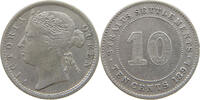 STRAITS SETTLEMENTS 10 CENTS VICTORIA (1837-1901) -
