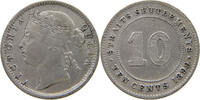 STRAITS SETTLEMENTS 10 CENTS VICTORIA (1837-1901) -