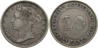 STRAITS SETTLEMENTS 20 CENTS VICTORIA (1837-1901) -