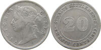 STRAITS SETTLEMENTS 20 CENTS VICTORIA (1837-1901) -