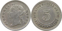 STRAITS SETTLEMENTS 5 CENTS VICTORIA (1837-1901) -