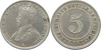STRAITS SETTLEMENTS 5 CENTS GEORGE V. (1910-1936) -