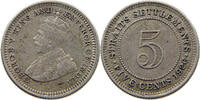 STRAITS SETTLEMENTS 5 CENTS GEORGE V. (1910-1936) -