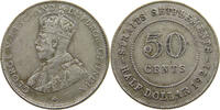 STRAITS SETTLEMENTS 50 CENTS GEORGE V. (1910-1936) -