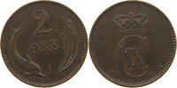 2 ÖRE 1880 DENMARK CHRISTIAN IX. (1863-1906) SS