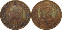 10 CENTIMES 1861 BB FRANCE NAPOLEON III. (1852-1870) SS+