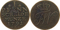 BRANDEBURG PREUSSEN PFENNIG Friedrich Wilhelm II. 1786-1797 -