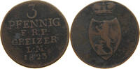 REUSS ÄLTERE LINIE ZU OBERGREIZ 3 PFENNIG -