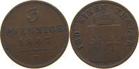WALDECK PYRMONT 3 PFENNIG Georg Victor (1852-1893) -