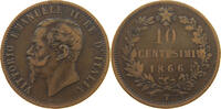 ITALY 10 CENTESIMI 1866 T VITTORIO EMANUELE II. (1861-1878) S 17,00 EUR  zzgl. 5,99 EUR Versand