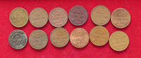 PANAMA COLLECTION LOT 1 CENTESIMO COLLECTION LOT PANAMA 1 CENTESIMO 1961-1987 12PC 35G -