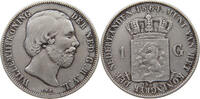 NETHERLANDS 1 GULDEN Wilhelm III. 1849-1890. -