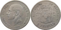 SPAIN 2 PESETAS ALFONSO XII. -