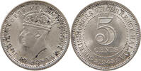 MALAYA 5 CENTS George V. (1910-1936) -