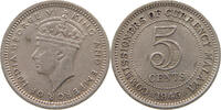 MALAYA 5 CENTS George V. (1910-1936) -