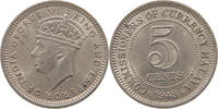 MALAYA 5 CENTS George V. (1910-1936) -