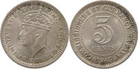 MALAYA 5 CENTS George V. (1910-1936) -
