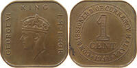 MALAYA CENT George VI. (1936-1952) -