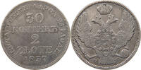 POLAND 30 KOPEKS 2 ZLOTE Nikolaus I. (1825-1855) -