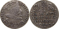 POLAND TROJAK 3 GROSZE GROSCHEN GRÖSCHER Sigismund III (1587-1632) -