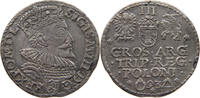 POLAND TROJAK 3 GROSZE GROSCHEN GRÖSCHER Sigismund III (1587-1632) -