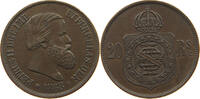 BRAZIL 20 REIS Pedro II. 1831 - 1889 -