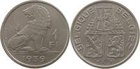 BELGIUM FRANC MINTING ERROR 1 FRANC 1939 45° DIE ROTATION RIGHT -