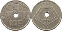 BELGIUM 10 CENTIMES HOLE OFF-CENTER -