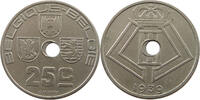 BELGIUM 25 CENTIMES MINTING ERROR 25 CENTIMES 1939 HOLE OFF-CENTER -